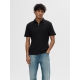 Selected Homme polo t-shirt med lynlås i sort til herre