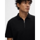 Selected Homme polo t-shirt med lynlås i sort til herre