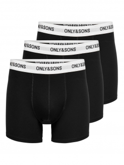 ONLY & SONS 3-pak underbukser i sort til herre
