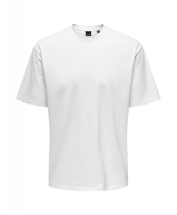 Se ONLY & SONS t-shirt i hvid til herre | Relaxed fit | hos Sokkeposten.dk