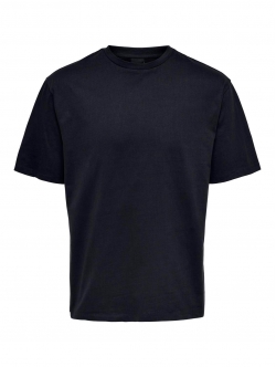 ONLY & SONS t-shirt i navy til herre | Relaxed fit |