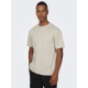 ONLY & SONS t-shirt i beige til herre | Relaxed fit |