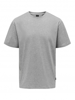 ONLY & SONS t-shirt i grå til herre | Relaxed fit |