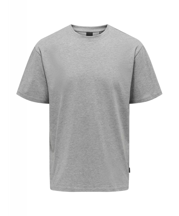 Se ONLY & SONS t-shirt i grå til herre | Relaxed fit | hos Sokkeposten.dk