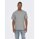 ONLY & SONS t-shirt i grå til herre | Relaxed fit |