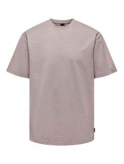 ONLY & SONS t-shirt i laksefarvet til herre | Relaxed fit |