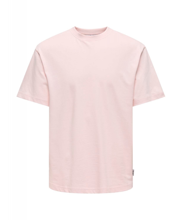 Billede af ONLY & SONS t-shirt i lyserød til herre | Relaxed fit |