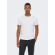 ONLY & SONS 2pak t-shirt i hvid til herre | Slim fit |