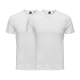 ONLY & SONS 2pak t-shirt i hvid til herre | Slim fit |