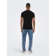 ONLY & SONS 2pak t-shirt i sort til herre | Slim fit |