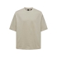 ONLY & SONS t-shirt i beige til herre | Oversized fit |