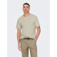 ONLY & SONS t-shirt i beige til herre | Regular fit |