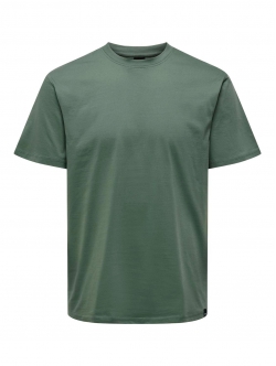 ONLY & SONS t-shirt i grøn til herre | Regular fit |