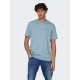 ONLY & SONS t-shirt i lyseblå til herre | Regular fit |