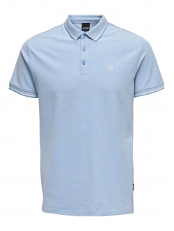 ONLY & SONS polo t-shirt i lyseblå til herre | Regular fit |