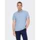 ONLY & SONS polo t-shirt i lyseblå til herre | Regular fit |