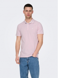 ONLY & SONS t-shirt i lyserød til herre – størrelser XS, S, M, L, XL, 2XL