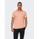 ONLY & SONS polo t-shirt i orange til herre | Regular fit |