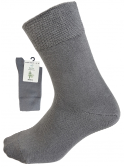 Bambus Strømper,  Comfort Diabetic Sokker i Mørkegrå. Unisex