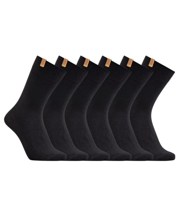 Iz sock Copenhagen 6pak luxury bambusstrømper i sort
