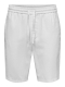 ONLY & SONS shorts i bomuld-hør blanding i hvid til herre