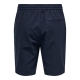 ONLY & SONS shorts i bomuld-hør blanding i navy til herre