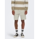 ONLY & SONS shorts i bomuld-hør blanding i beige til herre