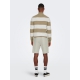 ONLY & SONS shorts i bomuld-hør blanding i beige til herre