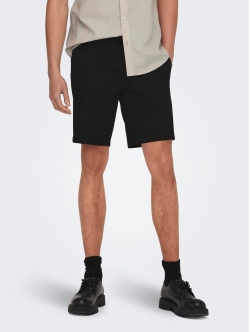 ONLY & SONS chino shorts i bambus i sort til herre