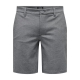 ONLY & SONS chino shorts i bambus i grå til herre