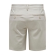 ONLY & SONS chino shorts i bambus i lysegrå til herre