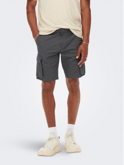 ONLY & SONS Cargo shorts i grå til herre