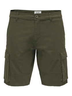 ONLY & SONS Cargo shorts i grøn til herre