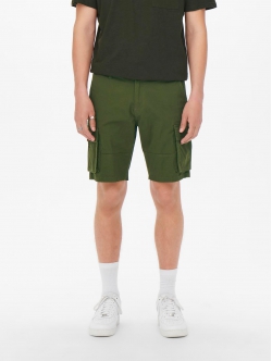 ONLY & SONS Cargo shorts i grøn til herre