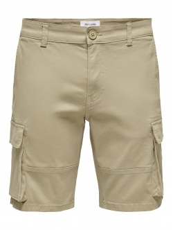 ONLY & SONS Cargo shorts i beige til herre