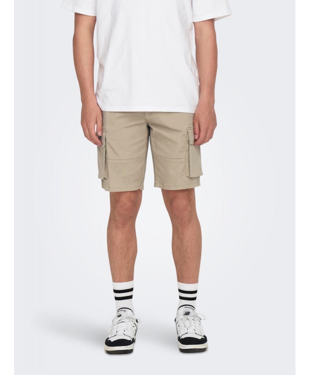 ONLY & SONS Cargo shorts i beige til herre