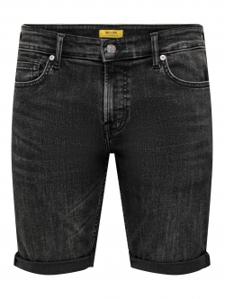 ONLY & SONS shorts i mørk denim til herre