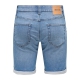 ONLY & SONS shorts i lys denim til herre