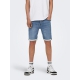 ONLY & SONS shorts i lys denim til herre