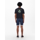 ONLY & SONS shorts i mørkeblå denim til herre