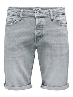 ONLY & SONS denim shorts i grå til herre