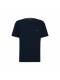 BOSS T-shirt med bomuld & kontrasterende logo i navy til herre