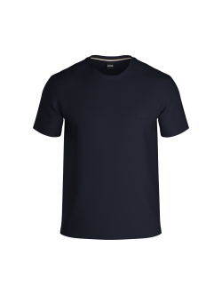 BOSS Ribbet t-shirt i navy til herre