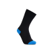 iZ Sock Copenhagen sorte bambusstrømper med blå hæl og tå, unisex – 35–49