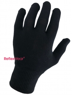 ReflexWear®  Tynde Handsker med fingre i sort. Unisex