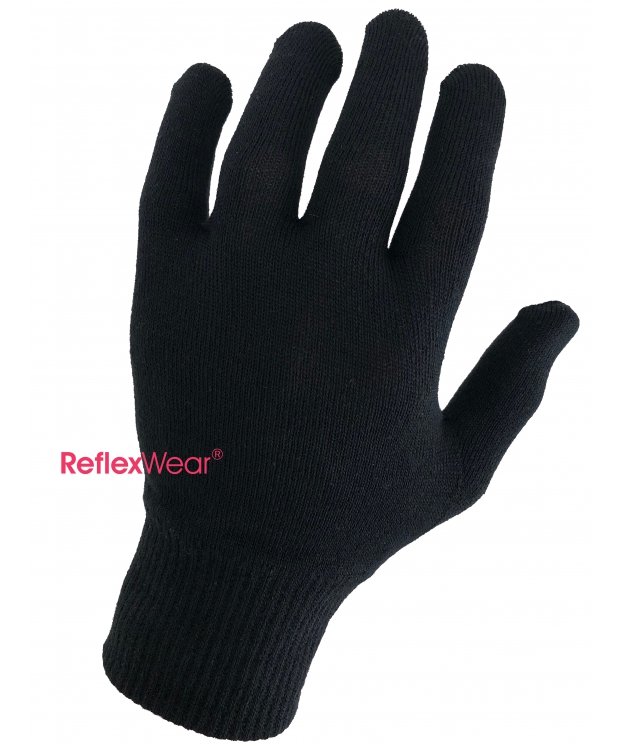 ReflexWear Tynde Handsker med fingre i sort.