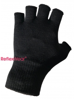 ReflexWear tynde sorte fingerløse Celliant-handsker unisex – størrelse S, M og L