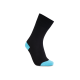 iZ Sock bambusstrømper sort med turkis hæl og tå unisex – str. 35–37 og 41–50