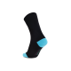 iZ Sock bambusstrømper sort med turkis hæl og tå unisex – str. 35–37 og 41–50