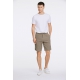 Lindbergh Linned Shorts i armygrøn til herre